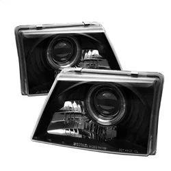 5010520 – SPYDER Headlight Assembly, Projector Beam With LED Halo 9005 Halogen High Beam/ H1 Halogen Low Beam Clear B...